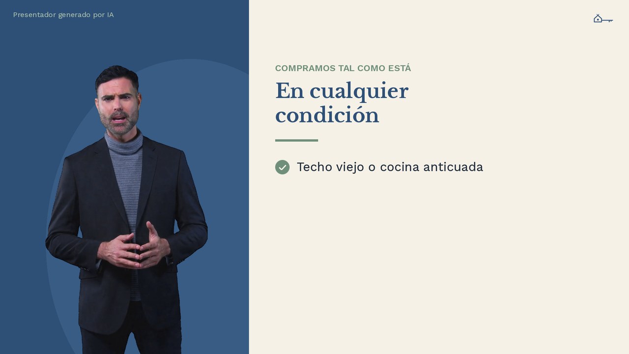 Venda su casa tal como está, sin reparaciones ni limpieza